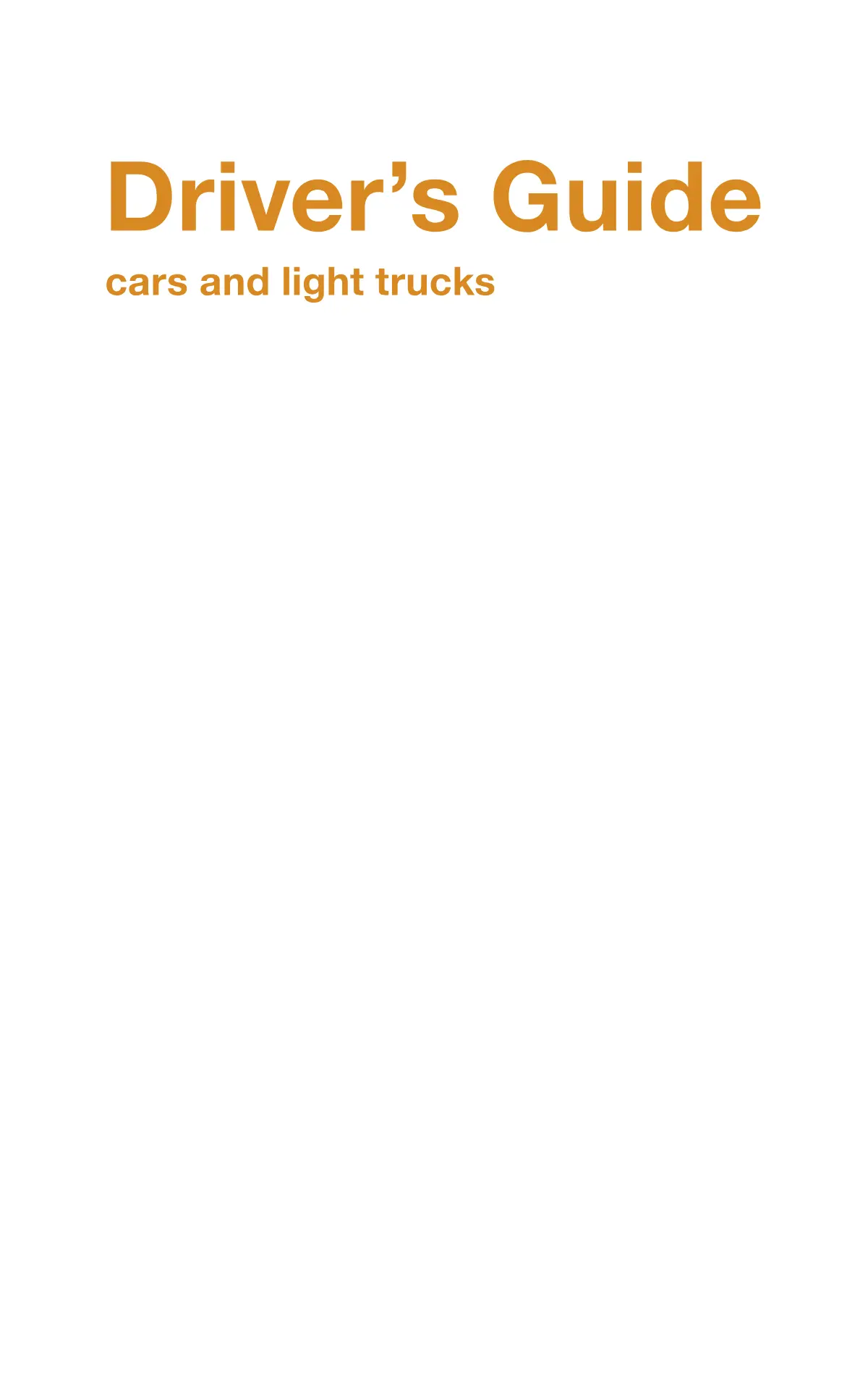 Page 1 of the Alberta Driver’s Guide.