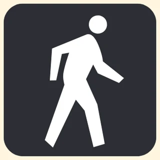 Pedestrian signal indicating "WALK"