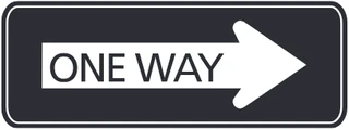 Proceed in direction of arrow only (one way)