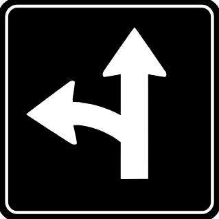 Straight or left turn