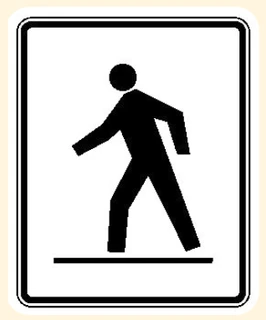 Pedestrian crossing sign without yellow lights