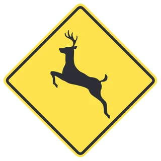 Animal crossing sign from the Driver’s Guide