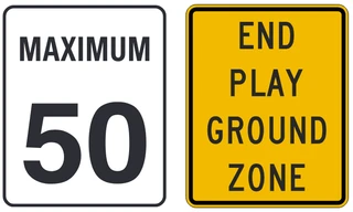 Playground zone ends