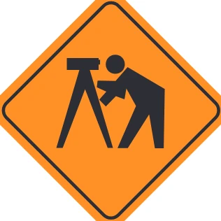 Survey crew ahead