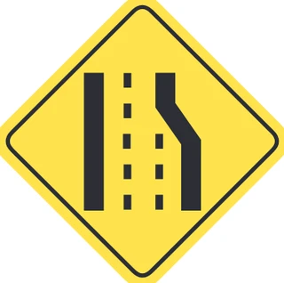 Right lane ends