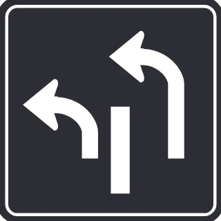 Dual left turn