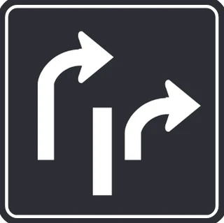 Dual right turn