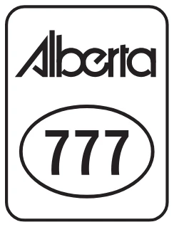 Alberta highway route marker (oval) sign from the Driver’s Guide