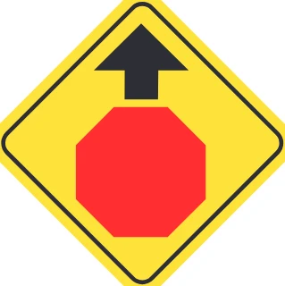 Stop ahead sign from the Driver’s Guide