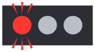 Flashing red light