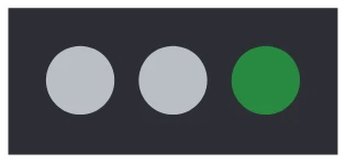 Solid green light