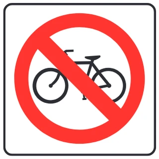 No bicycles