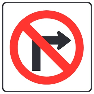 No right turn