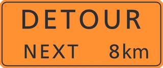 Detour next ___ km