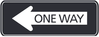Proceed in direction of arrow only (one way)