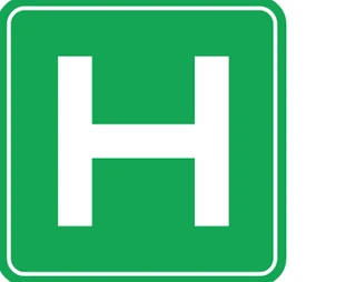 Hospital sign from the Driver’s Guide