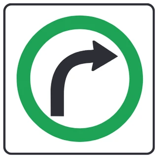 Turn right only