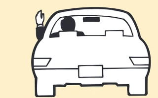 Hand signal: right signal sign from the Driver’s Guide