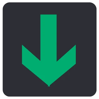 Lane reversal signal: downward pointing green arrow