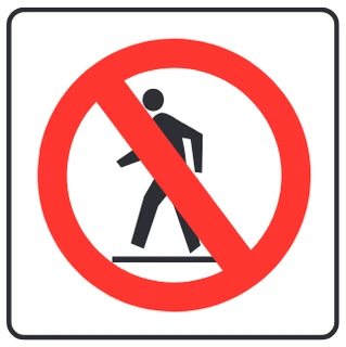 No pedestrians