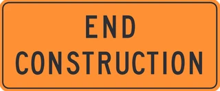 Construction zone ends