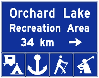 Recreation area ahead