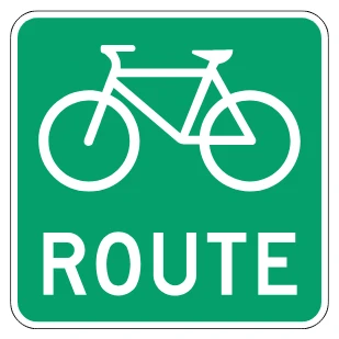 Bicycle route marker
