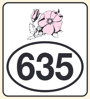 Alberta highway route marker (oval with wild rose) sign from the Driver’s Guide